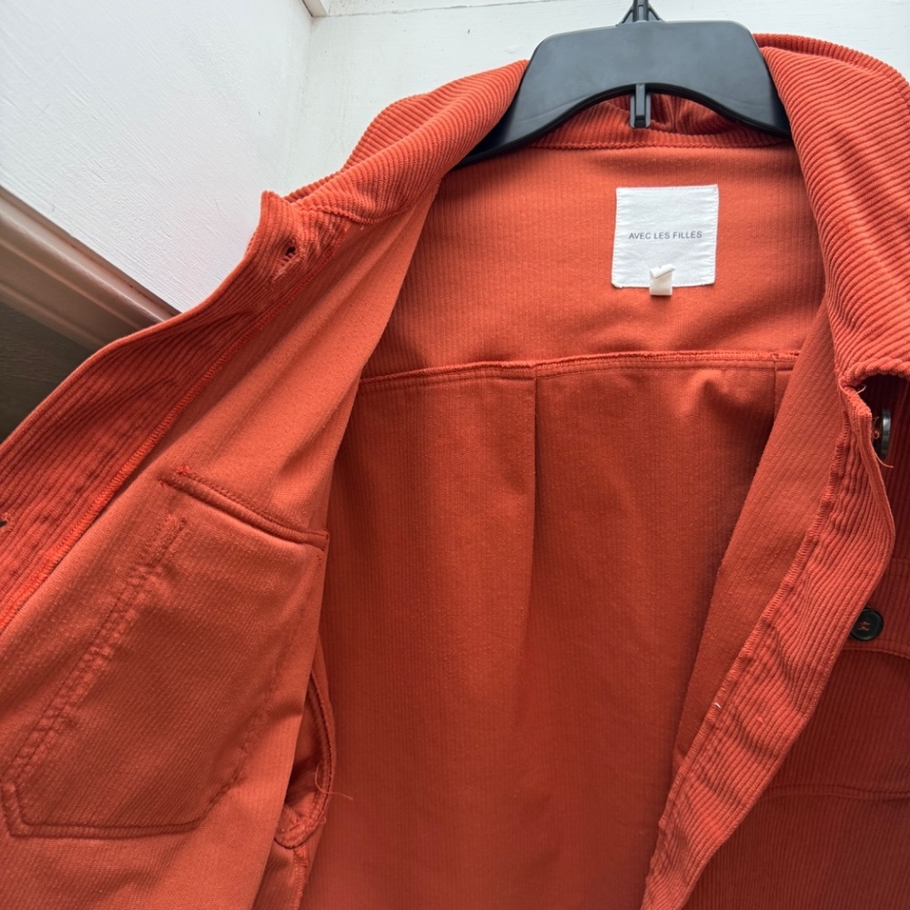 Avec Les Filles Oversized Corduroy Button Down Top Jacket XL - Picture 4 of 10